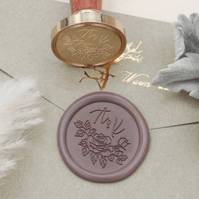 Custom Lily Wedding Monogram Wax Seal Stamp-18 2