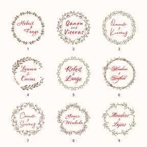 Custom Name Wedding Rubber Stamp (18 Designs) Custom-Name-Wedding1
