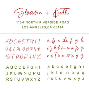 Custom Rectangular Handwriting Font Address Return Rubber Stamp - Style 11