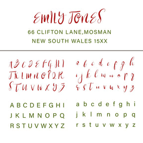 Custom Rectangular Handwriting Font Address Return Rubber Stamp - Style 12