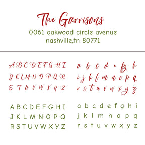 Custom Rectangular Handwriting Font Address Return Rubber Stamp - Style 13