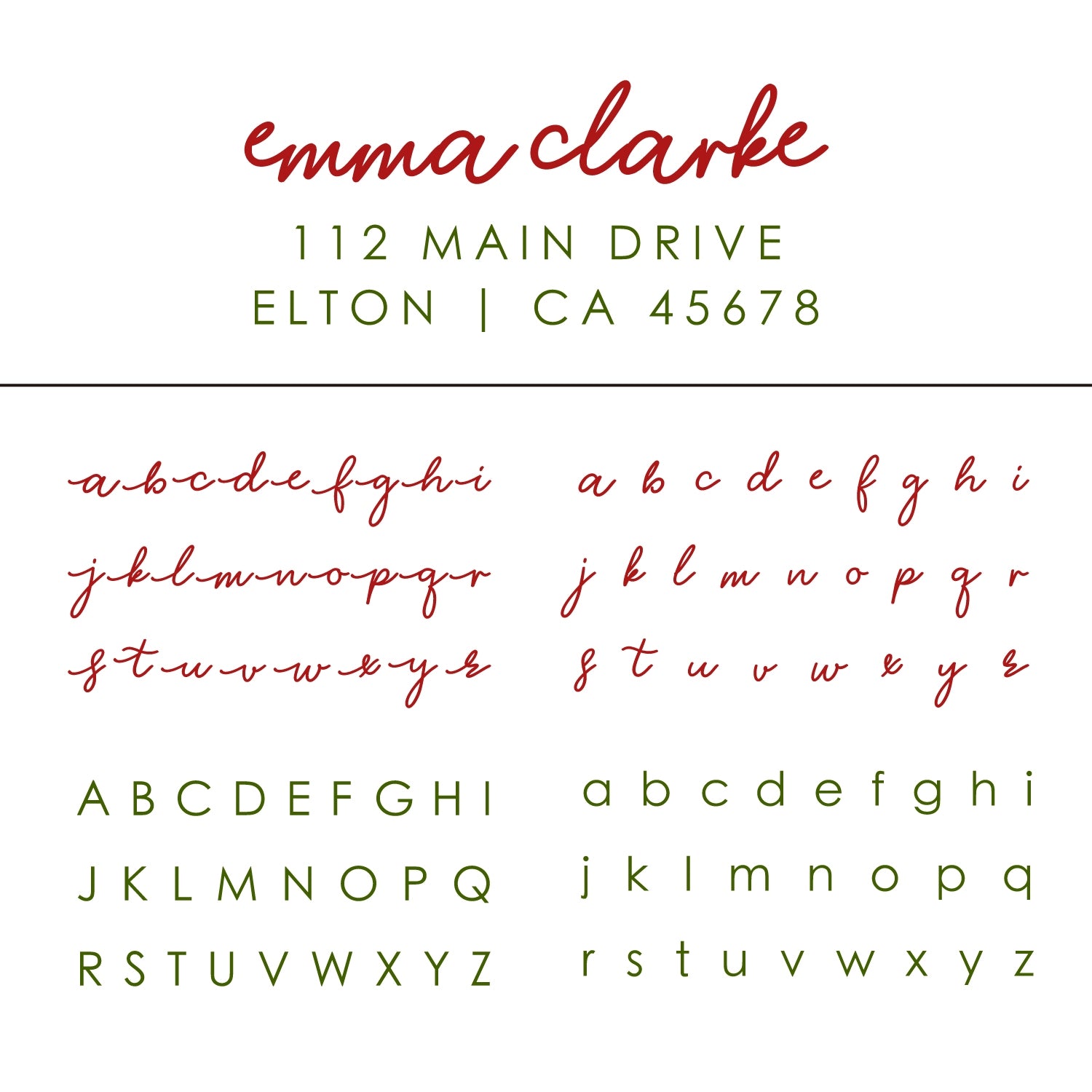 Custom Rectangular Handwriting Font Address Return Rubber Stamp - Style 14