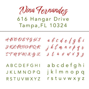 Custom Rectangular Handwriting Font Address Return Rubber Stamp - Style 16