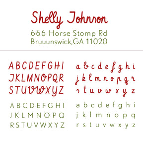 Custom Rectangular Handwriting Font Address Return Rubber Stamp - Style 17