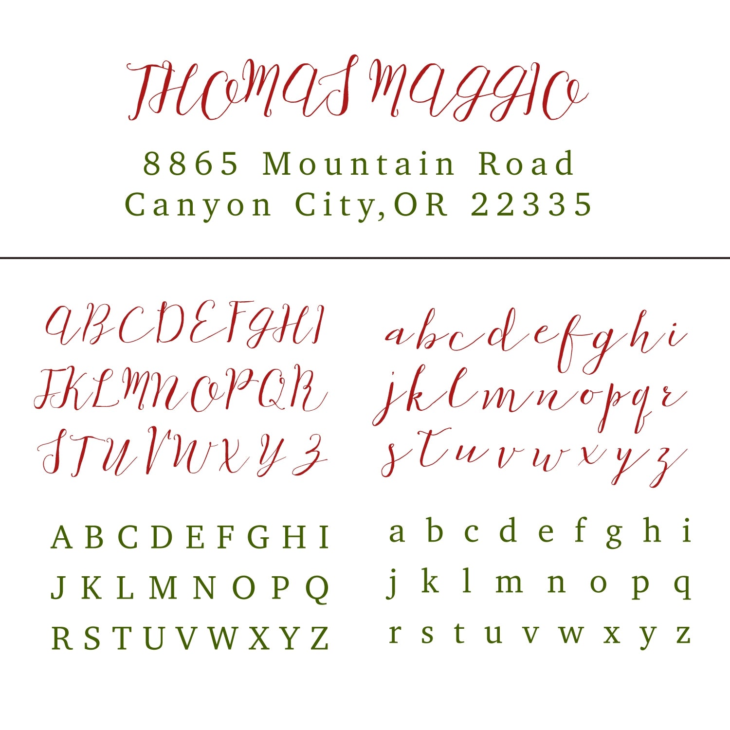Custom Rectangular Handwriting Font Address Return Rubber Stamp - Style 18