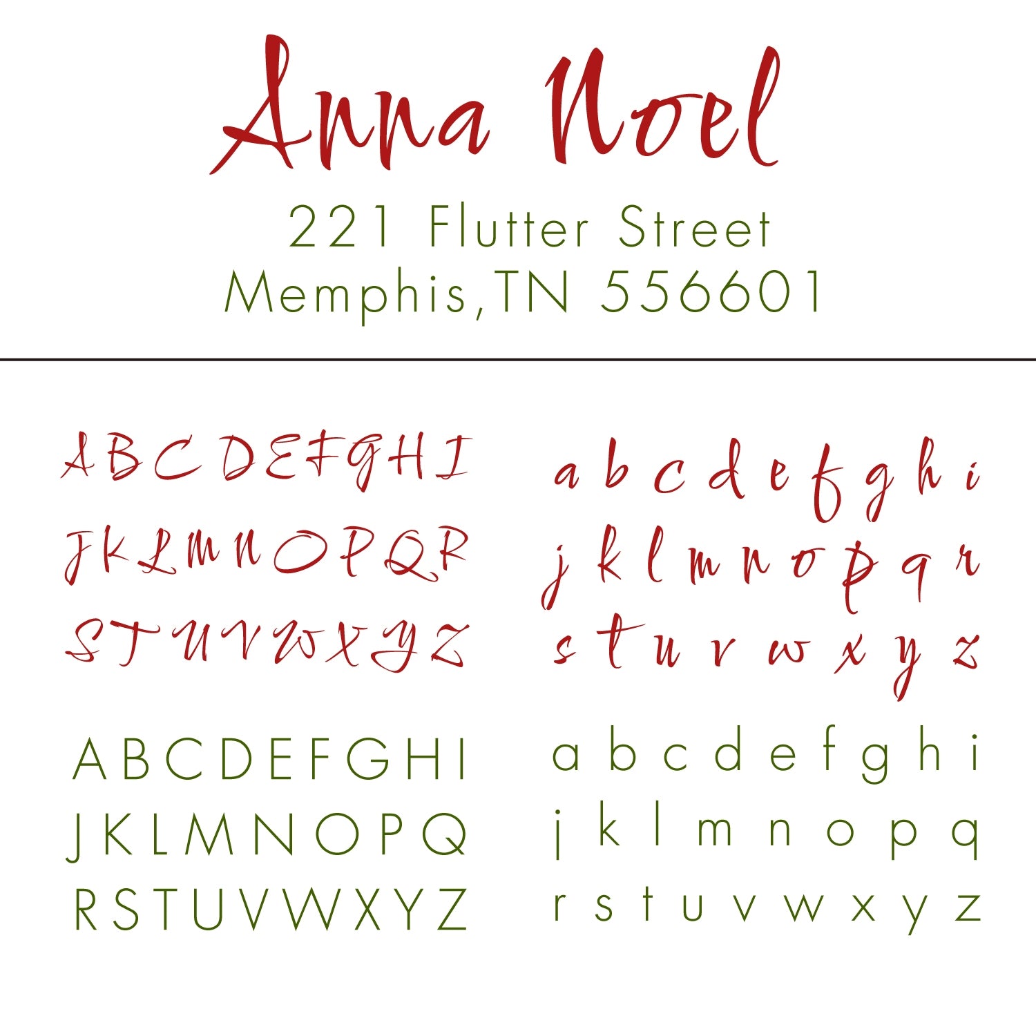 Custom Rectangular Handwriting Font Address Return Rubber Stamp - Style 19