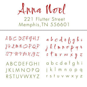 Custom Rectangular Handwriting Font Address Return Rubber Stamp - Style 19