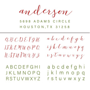 Custom Rectangular Handwriting Font Address Return Rubber Stamp - Style 2 21