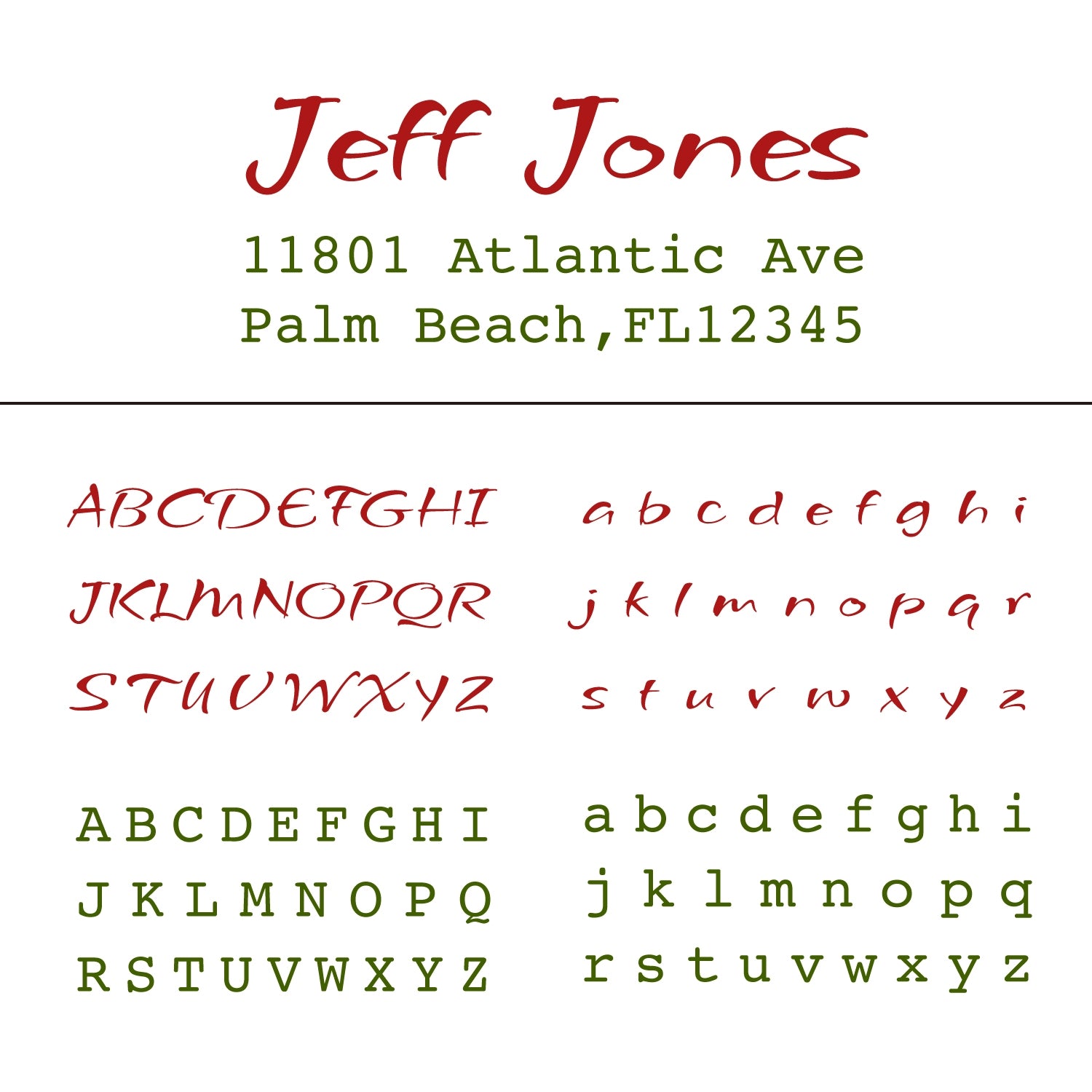 Custom Rectangular Handwriting Font Address Return Rubber Stamp - Style 20