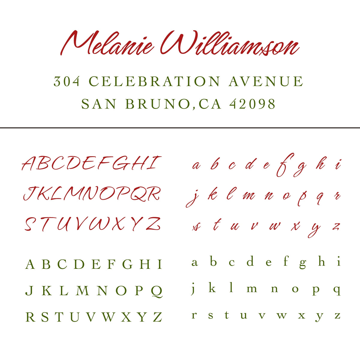 Return Address Example Fonts Personalized Handwriting Address Return Rubber Stamp | Stamprints