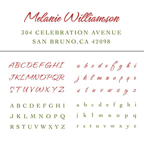 Custom Rectangular Handwriting Font Address Return Rubber Stamp - Style 23 23