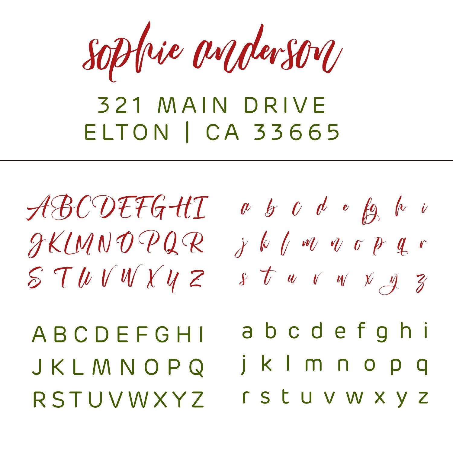 Custom Rectangular Handwriting Font Address Return Rubber Stamp - Style 24 24