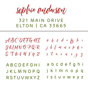 Custom Rectangular Handwriting Font Address Return Rubber Stamp - Style 24 24