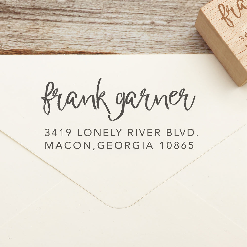 Return Address Example Fonts Add Elegance to Your Mailing Needs with Custom Rectangular Handwriting ...