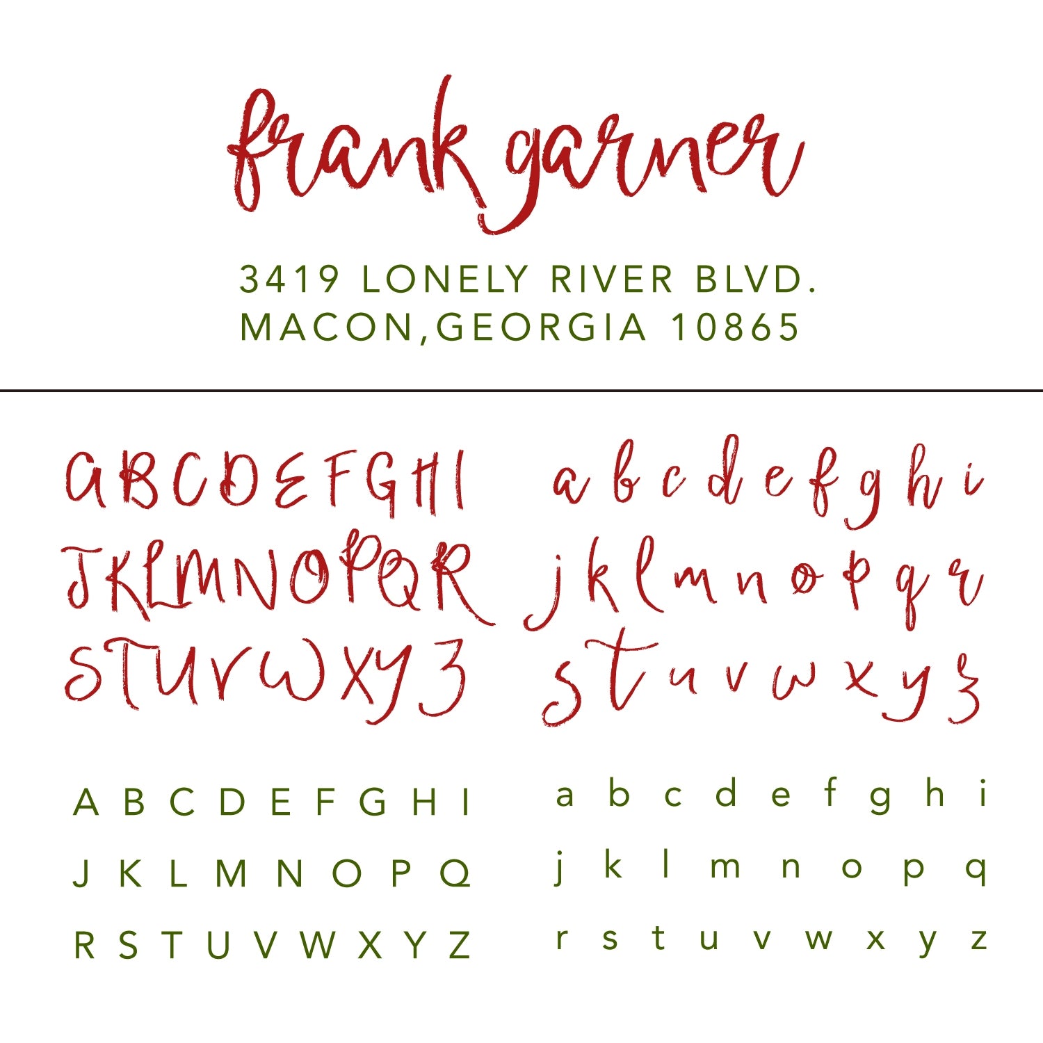 Custom Rectangular Handwriting Font Address Return Rubber Stamp - Style 25