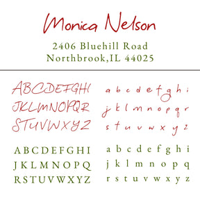Custom Rectangular Handwriting Font Address Return Rubber Stamp - Style 26 26