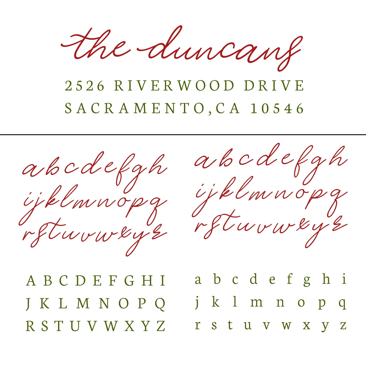 Custom Rectangular Handwriting Font Address Return Rubber Stamp - Style 3 
