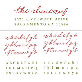 Custom Rectangular Handwriting Font Address Return Rubber Stamp - Style 3 