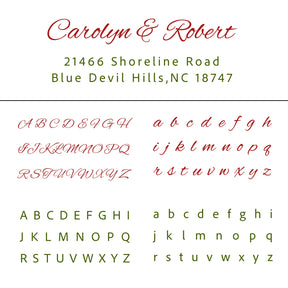 Custom Rectangular Handwriting Font Address Return Rubber Stamp - Style 5 