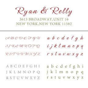 Custom Rectangular Handwriting Font Address Return Rubber Stamp - Style 6 