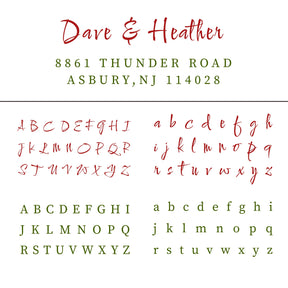 Custom Rectangular Handwriting Font Address Return Rubber Stamp - Style 8 