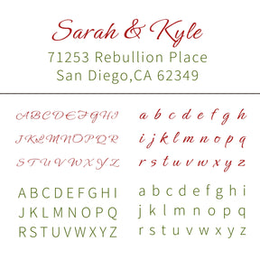 Custom Rectangular Handwriting Font Address Return Rubber Stamp - Style 9 