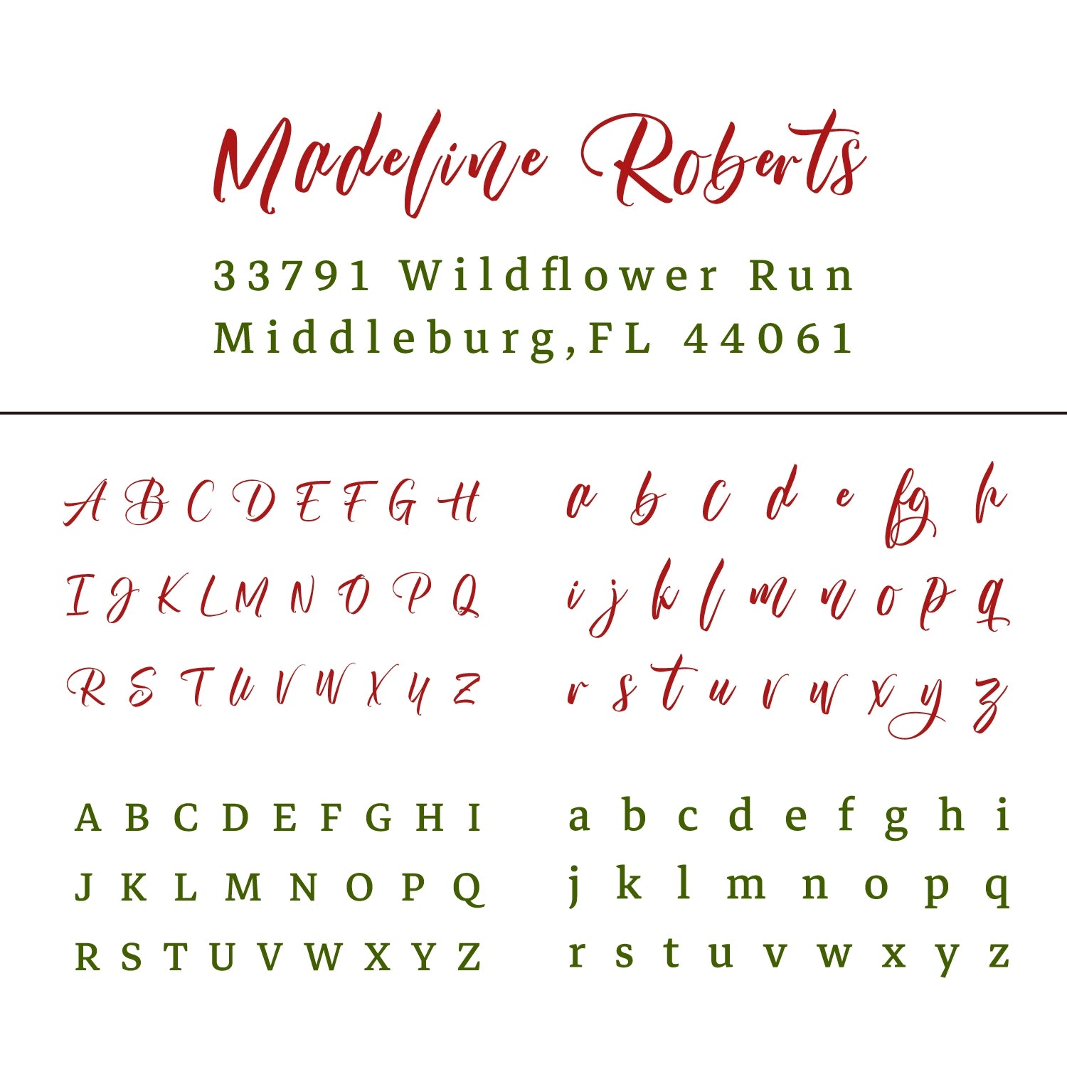 Custom Rectangular Handwriting Font Address Return Rubber Stamp (27 Designs) 11