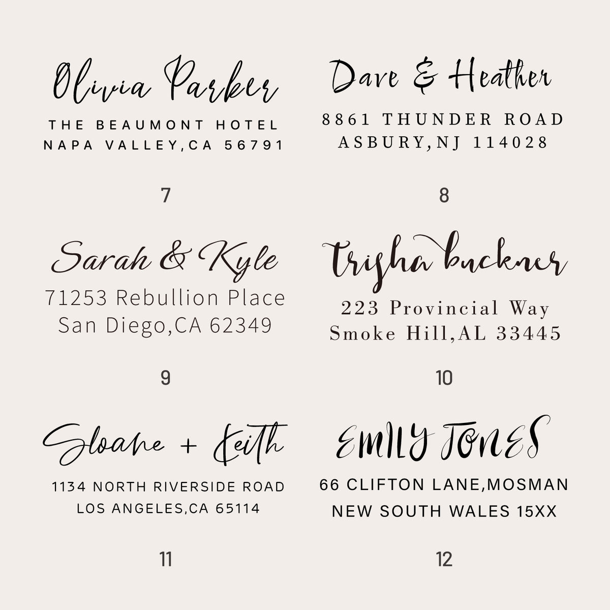 Handwriting Font Address Return Rubber Stamp | Stamprints