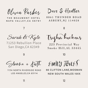 Custom Rectangular Handwriting Font Address Return Rubber Stamp (27 Designs)-7