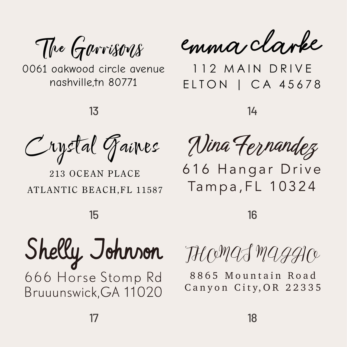 Handwriting Font Address Return Rubber Stamp | Stamprints