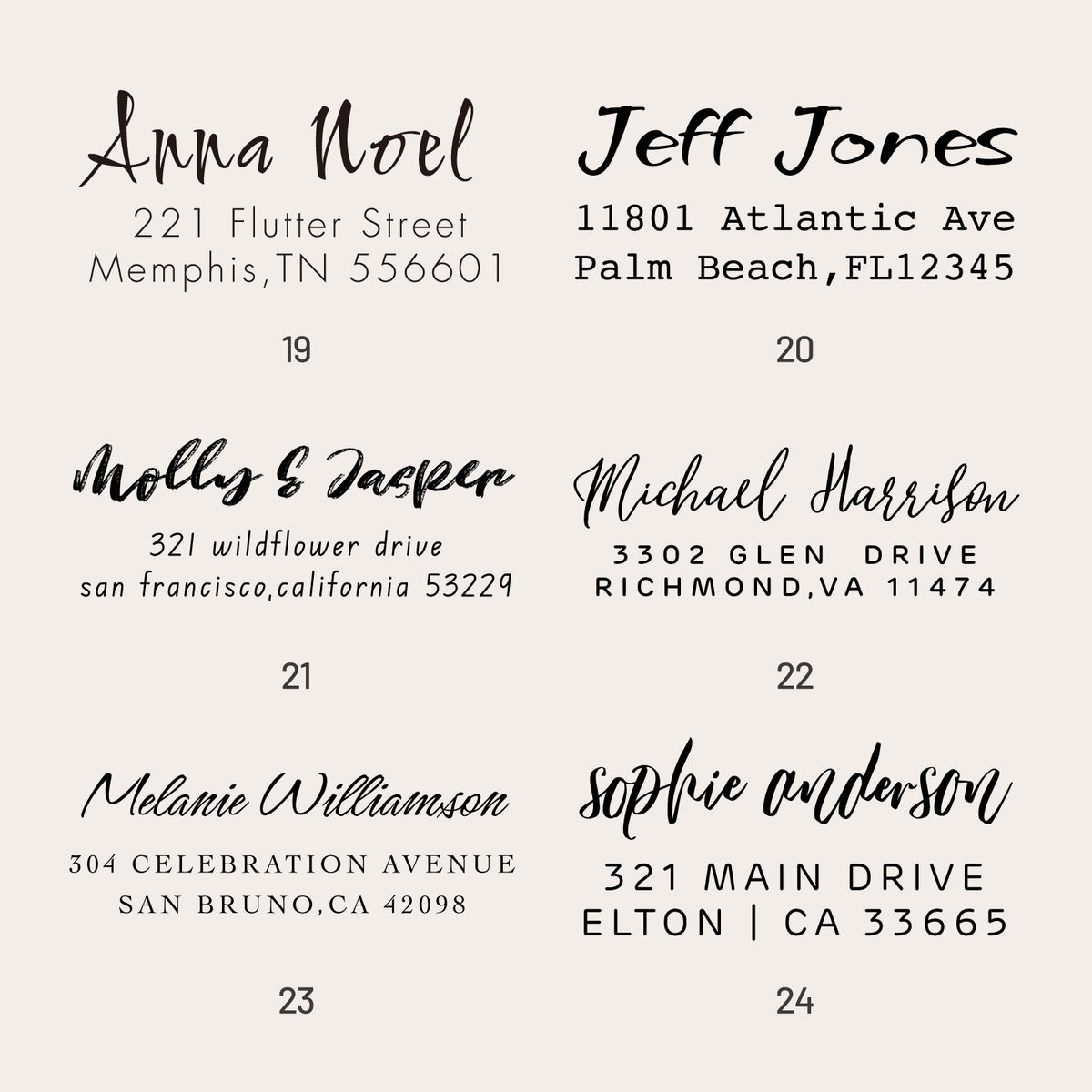 Handwriting Font Address Return Rubber Stamp | Stamprints