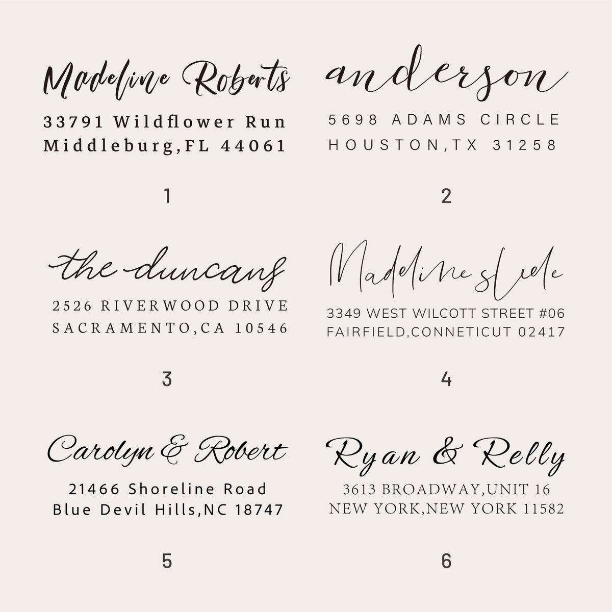 Handwriting Font Address Return Rubber Stamp | Stamprints