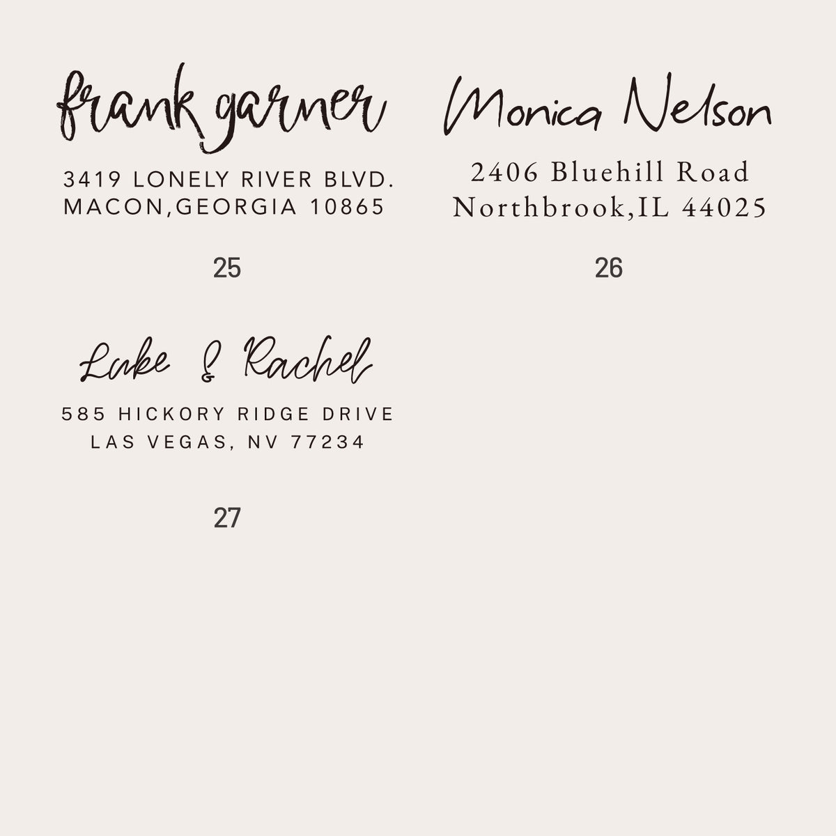 Return Address Example Fonts Handwriting Font Address Return Rubber Stamp | Stamprints