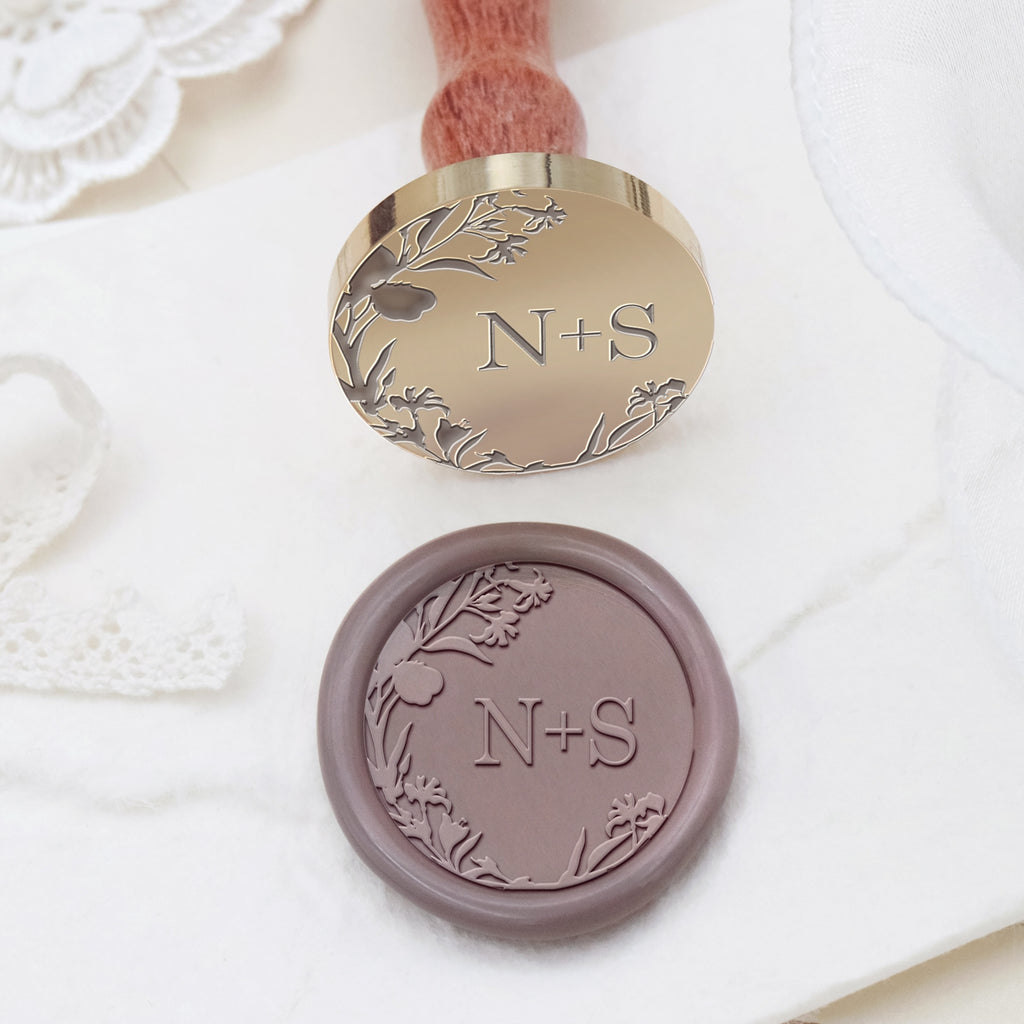 Wax Seal Pack: Rose Gold Flowers Collection — Calligraphy by