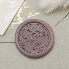 Custom Wedding Monogram Wax Seal Stamp (36 Designs) 1