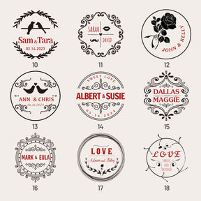 Custom Wedding Rubber Stamp (27 Designs)-6