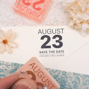 Custom Wedding Save the Date Rubber Stamp-25 3