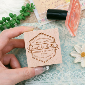 Custom Wedding Save the Date Rubber Stamp-5 2