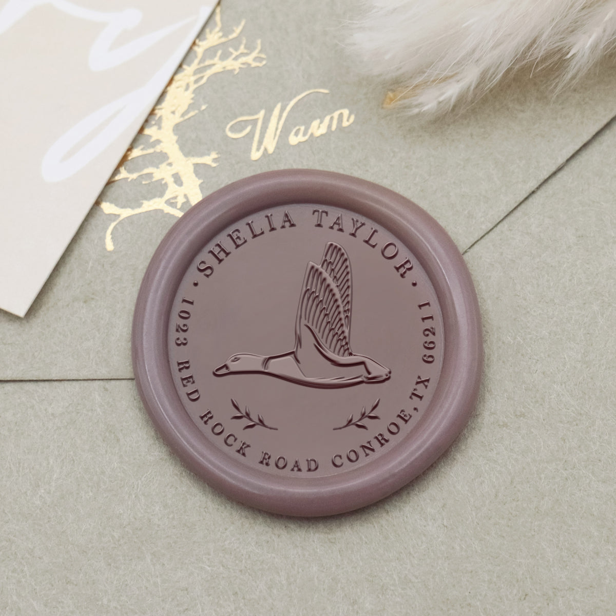 Custom Wild Goose Address Wax Seal Stamp 1
