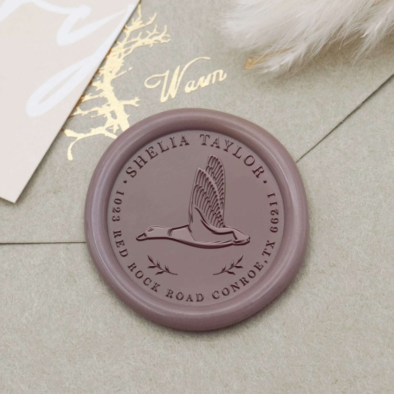 Custom Wild Goose Address Wax Seal Stamp 1