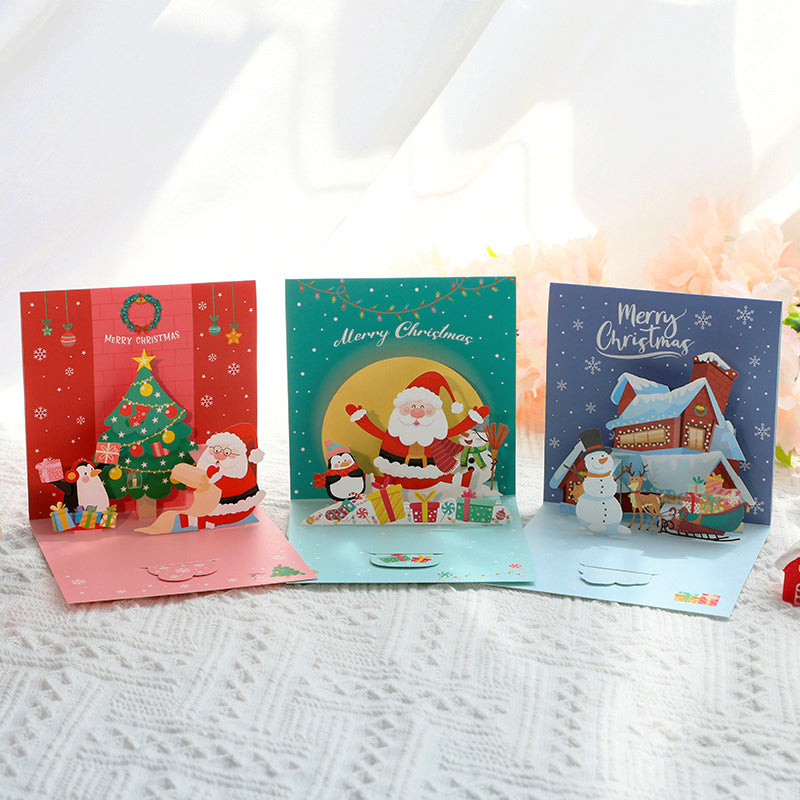 Cute 3D Merry Christmas Greeting Card a