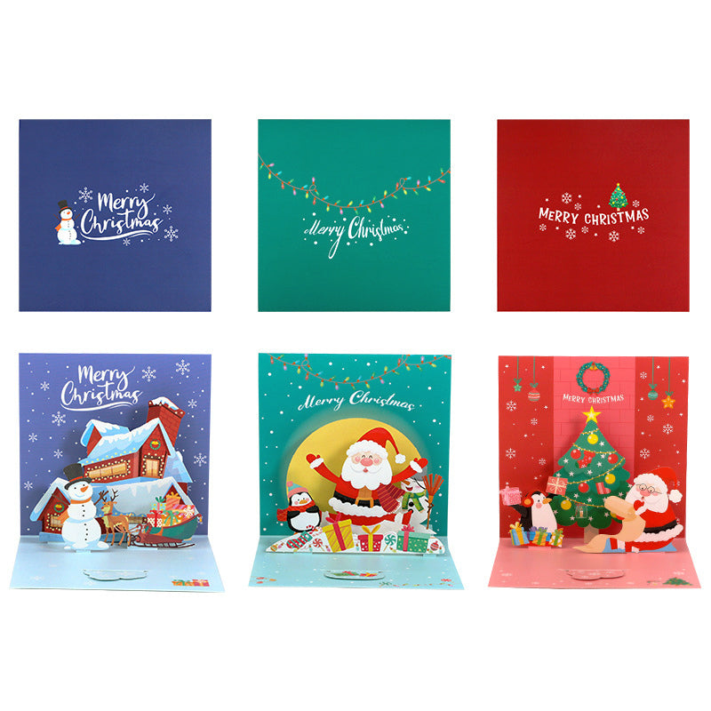 Cute 3D Merry Christmas Greeting Card b2