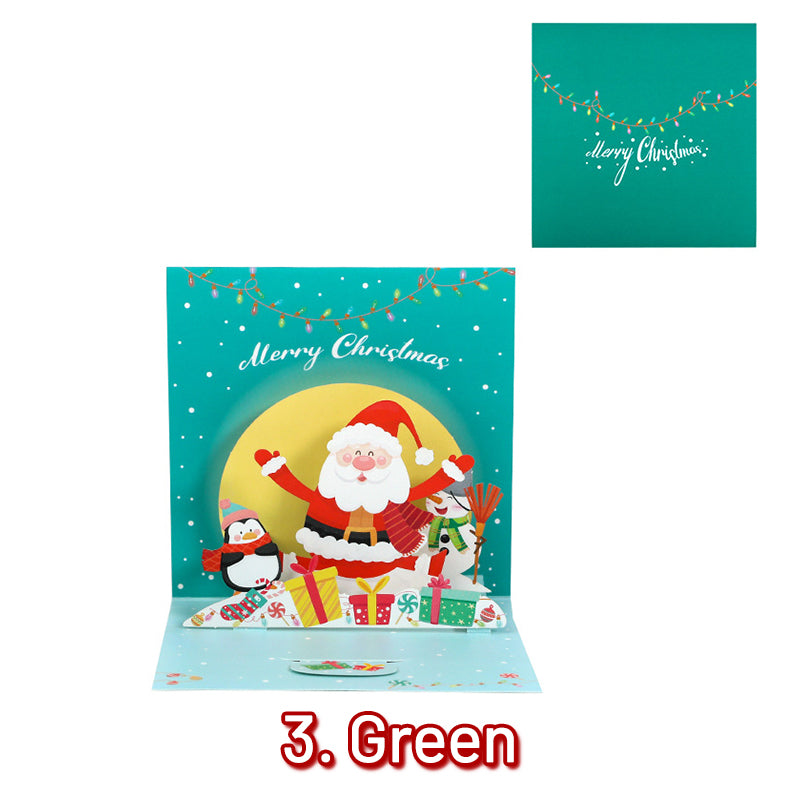 Cute 3D Merry Christmas Greeting Card sku-2