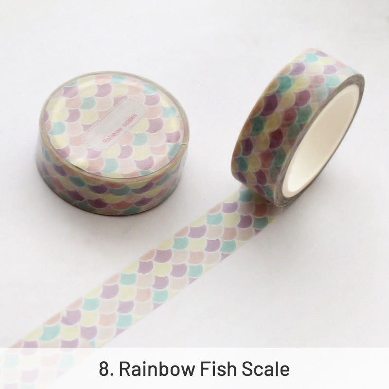 Rainbow Washi Tape - 15mm x 10 metres - Striped Washi Tape Roll - Striped Masking  Tape - Fun Paper Tape