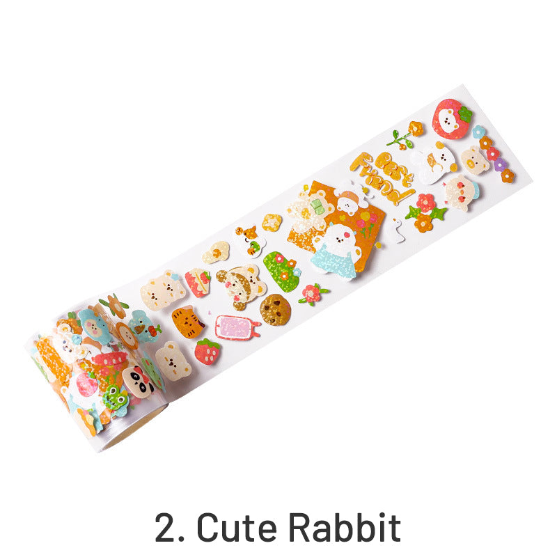 Cute Cartoon Adorable Pet Clear Roll Packaged PVC Sticker sku-2