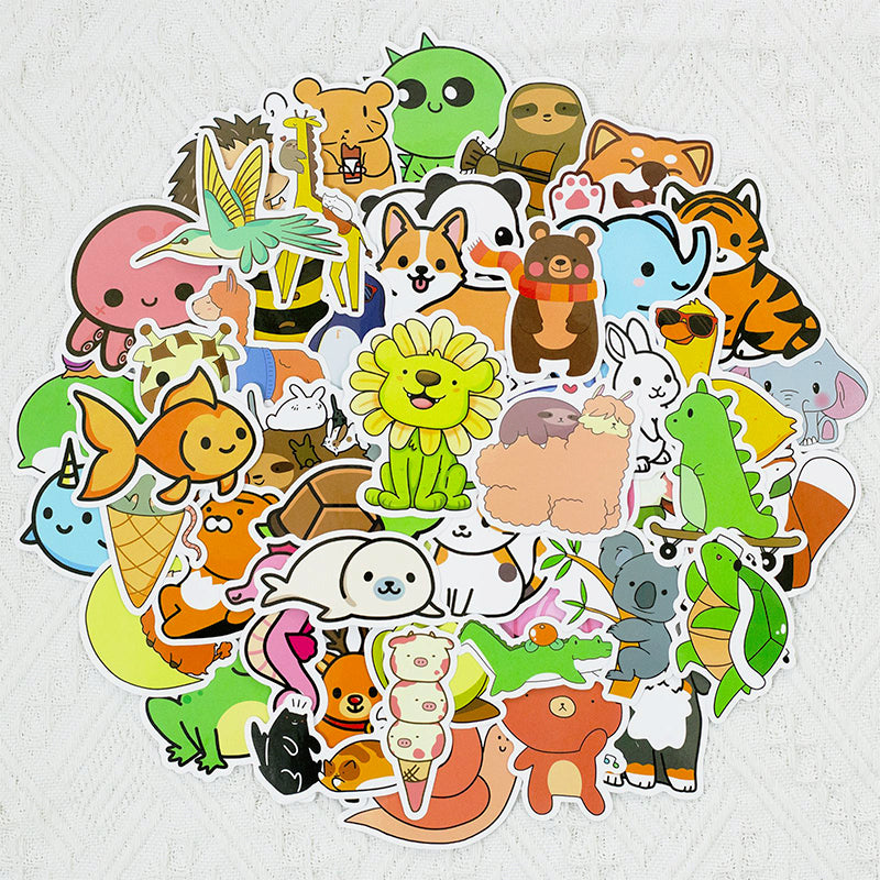 Cute Cartoon Animal Kid Journal Sticker b5
