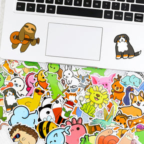 Cute Cartoon Animal Kid Journal Sticker b