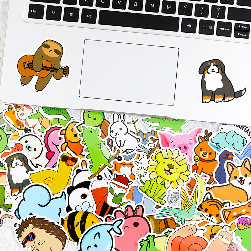 Cute Cartoon Animal Kid Journal Sticker b
