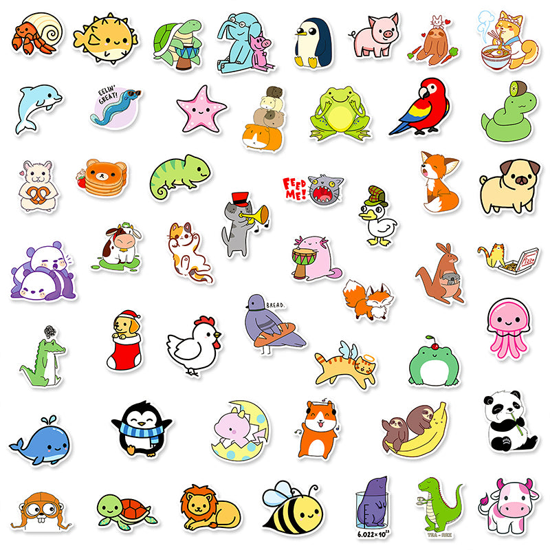 Cute Cartoon Animal Kid Journal Sticker sku2