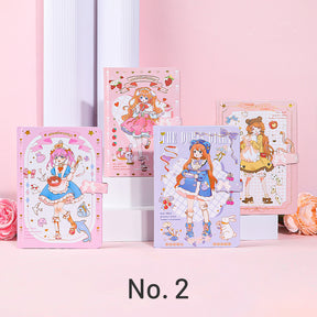 Cute Cartoon Anime Girl Diary Notebook Set sku-2